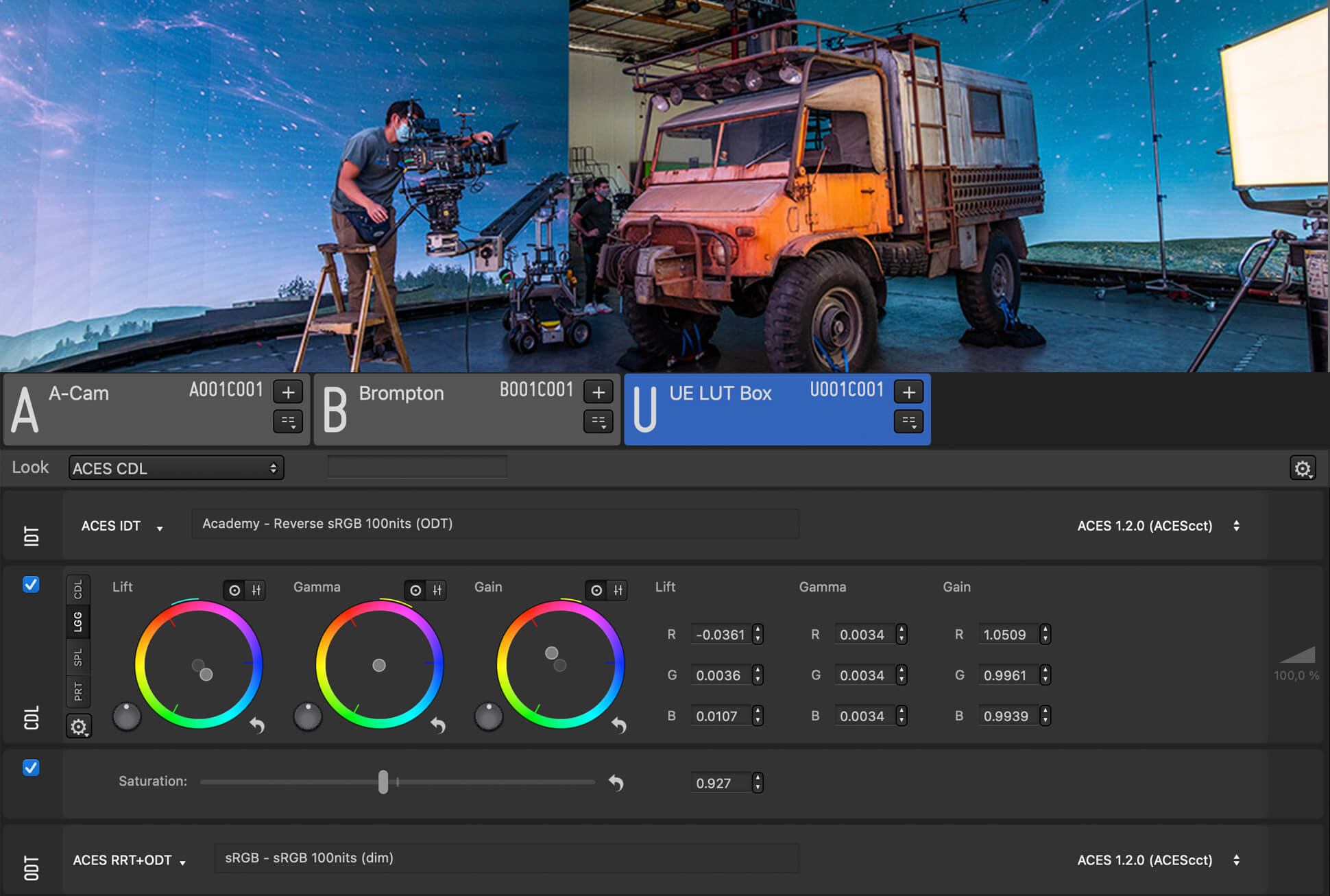 Real-Time Looks on Virtual Production Walls